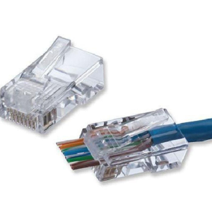 CONECTOR PLUG RJ 45 VAZADO PARA INTERNET E REDE